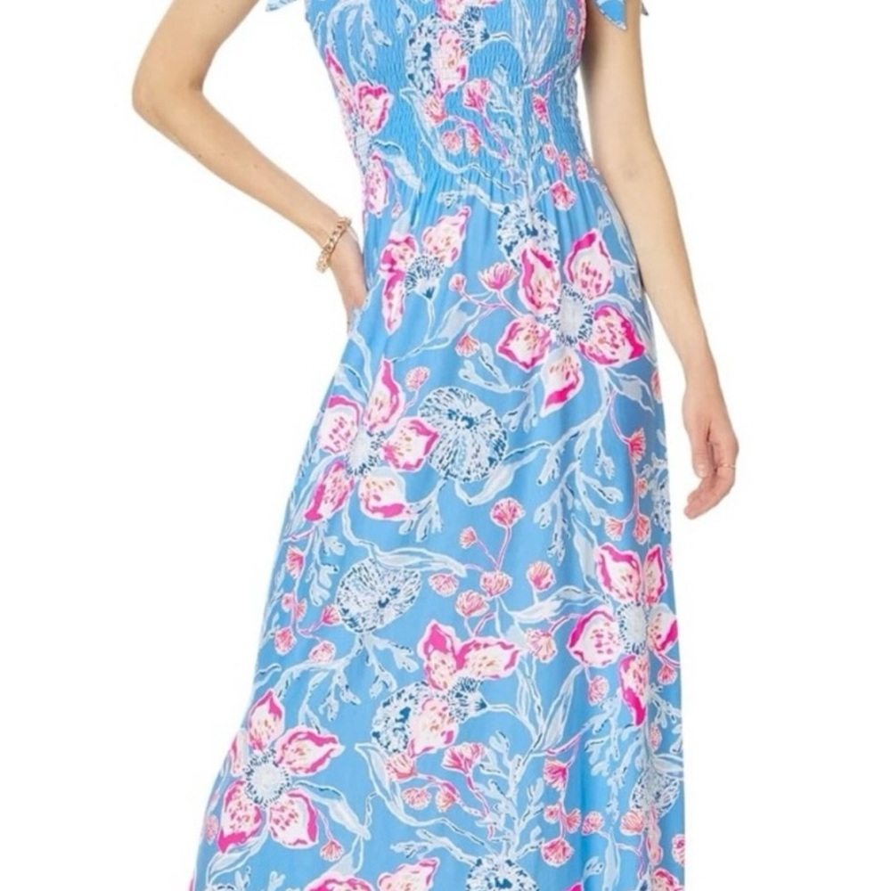 Lilly Pulitzer Womens Kailua Smocked Maxi Dress small